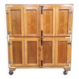 Vintage Bakery Dough Proofing Cabinet | Authentic Wooden Storage