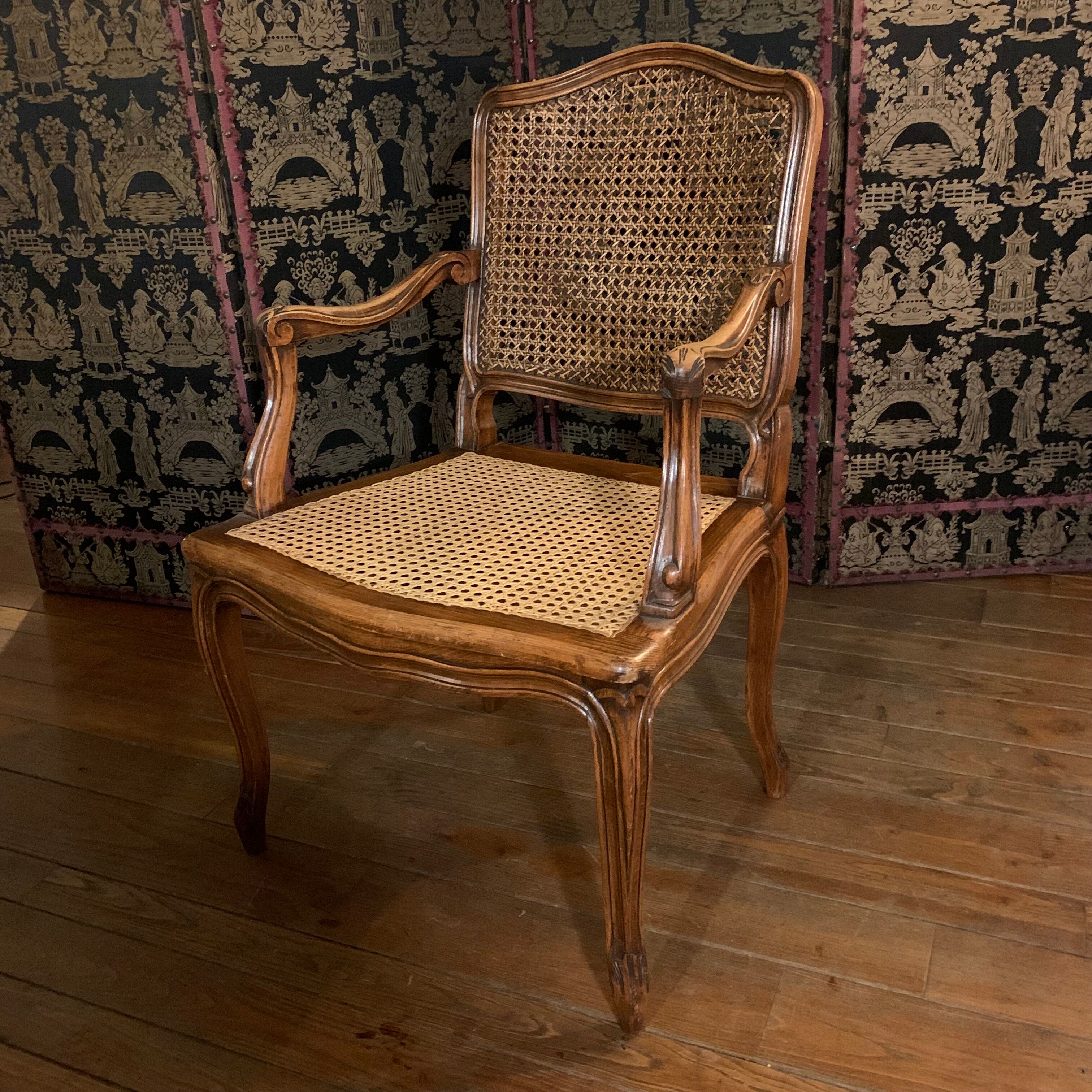 Regency canned armchair