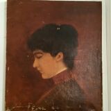 An elegant XIX th oil portrait