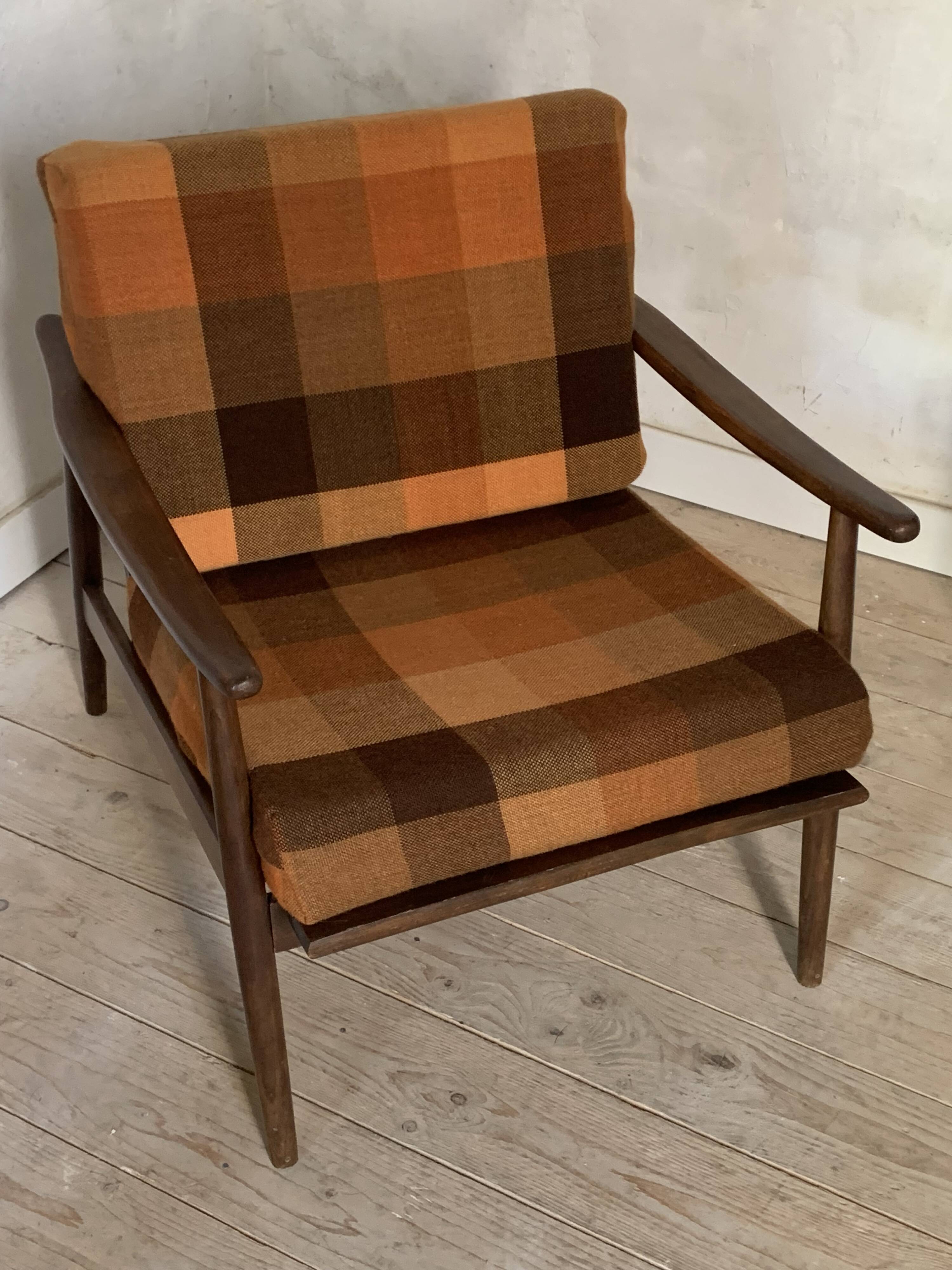 Fauteuil boomerang vintage