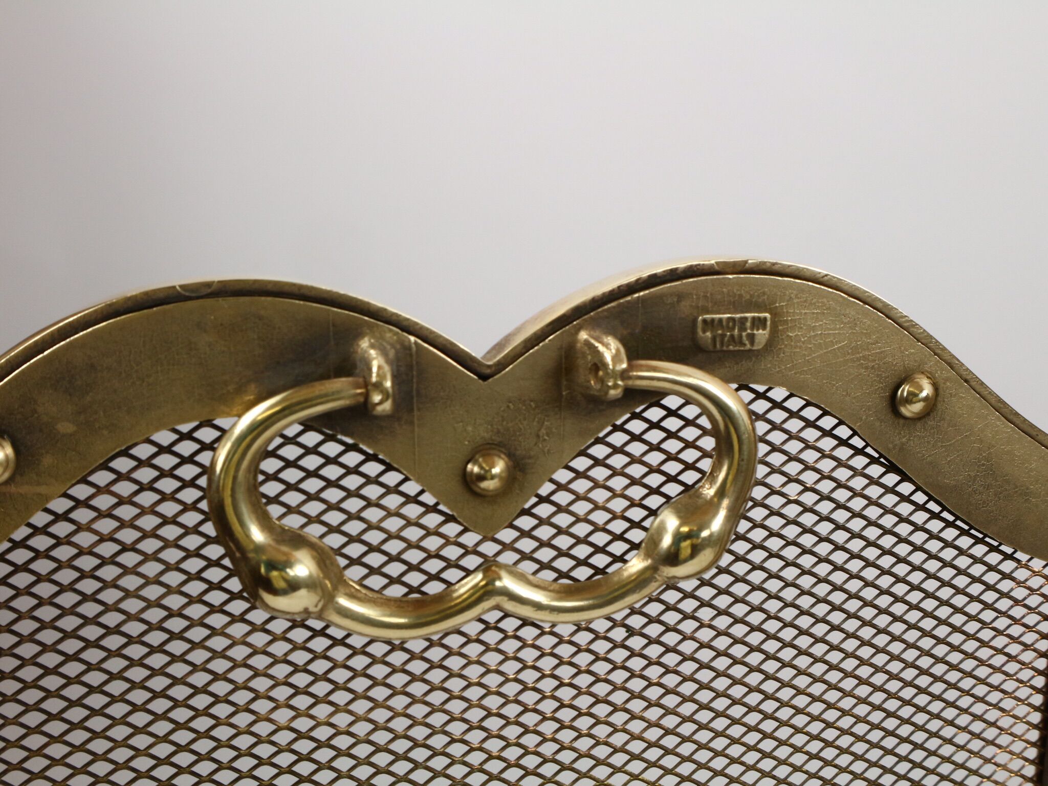 Firewall with four brass components with handles, made in Italy