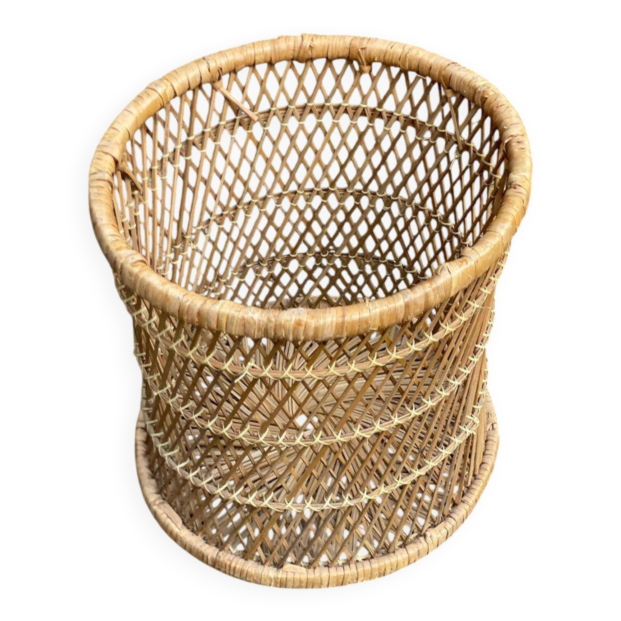 Woven bamboo basket