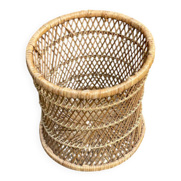 Panier corbeille en bambou tressé