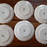 set of 6 flat plates English earthenware Johnson Brothers “Lynton”