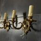 Electric metal wall lamp 2 arms from the 1950s