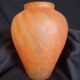 Glass paste vase, orange colour, height - 18 cm.
