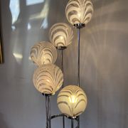 Waterfall floor lamp 5 globes Marinha Grande factory 70s