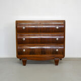 Art Deco chest of drawers in walnut veneer, circa 1930