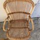 Chair and armchair in vintage rattan 1950