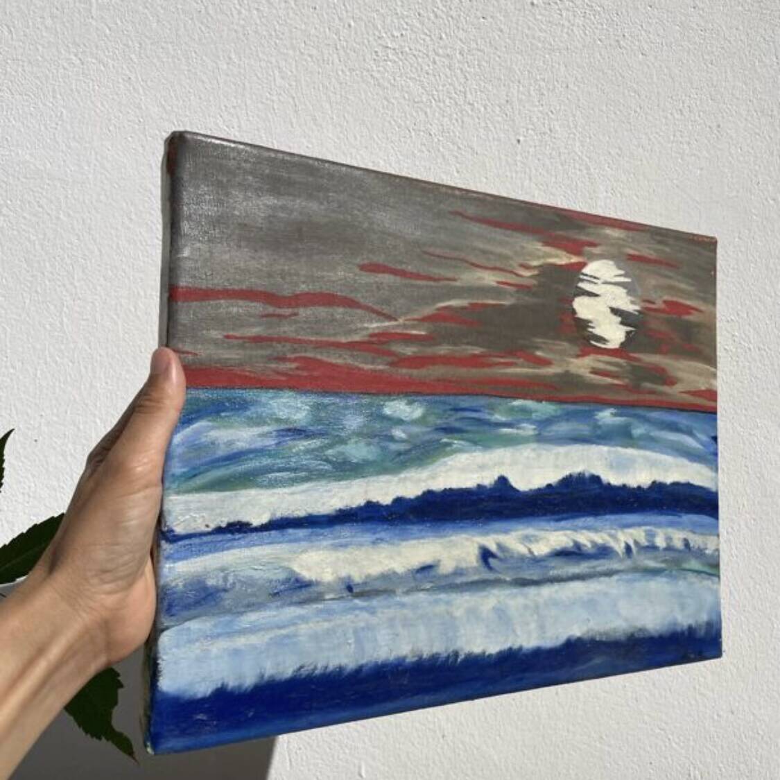 Oil on canvas landscape painting