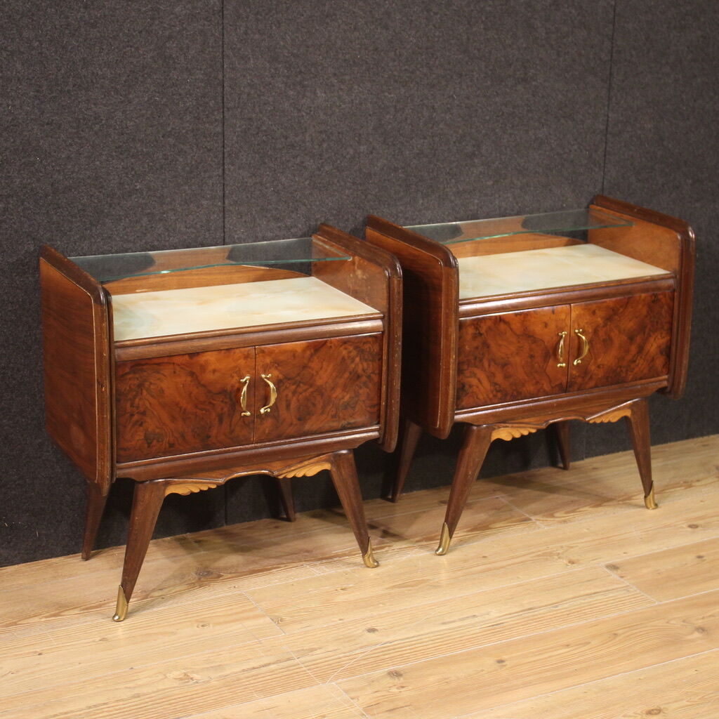 Pair of Italian design bedside tables from the 50s