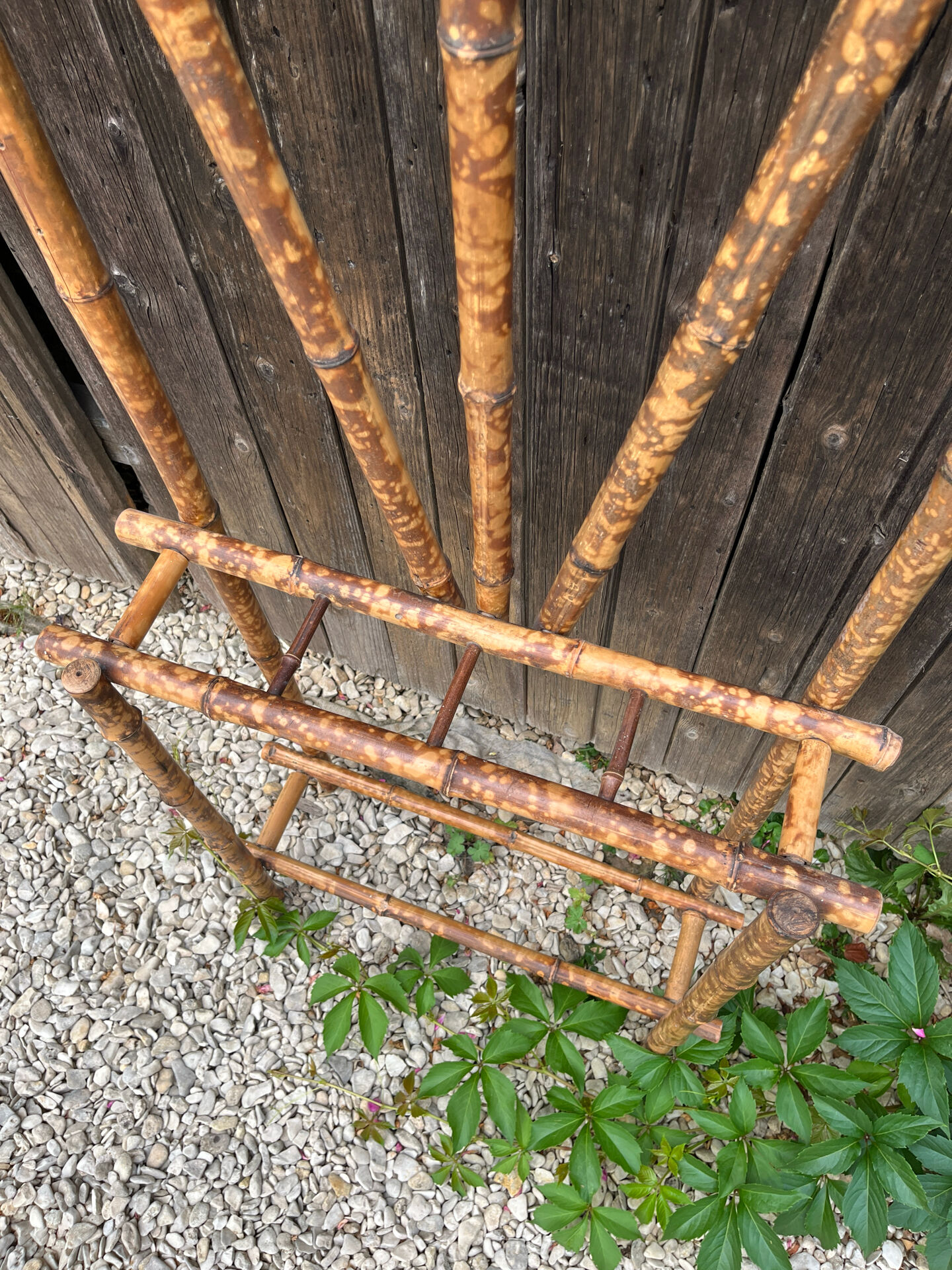 Vintage bamboo coat rack