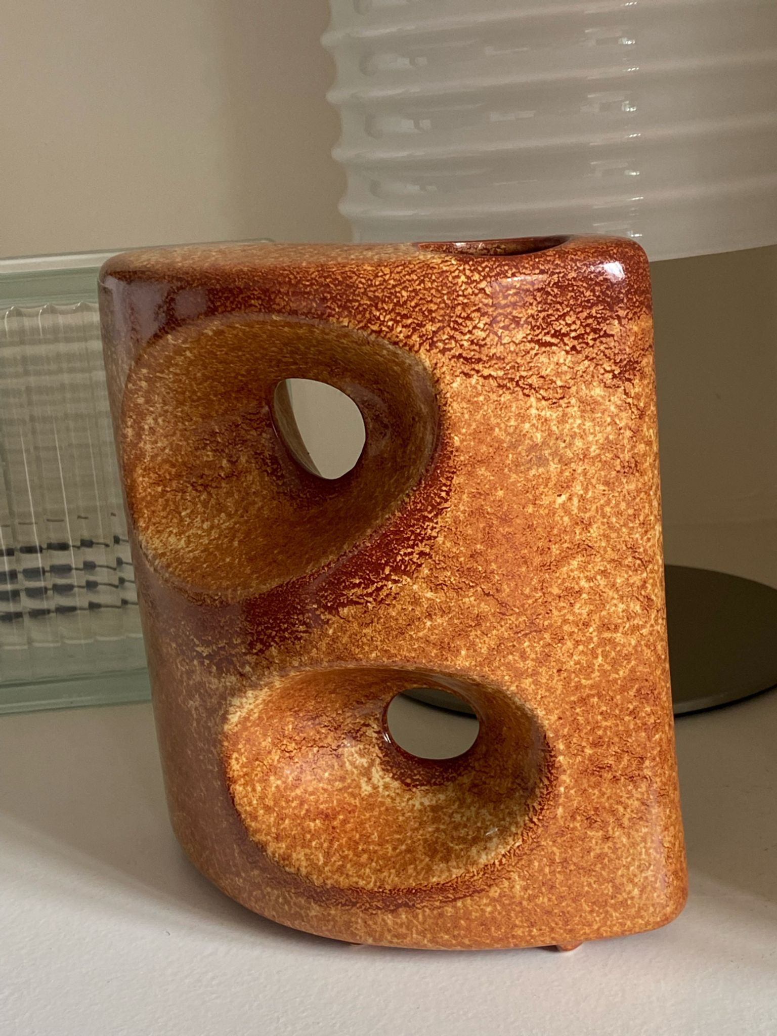 Vase en céramique Roberto Rigon Bertoncello Italie années 60