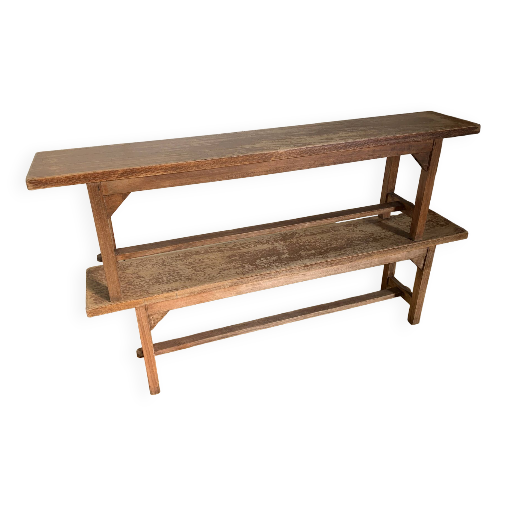 Pair of country benches.