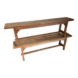 Pair of country benches.