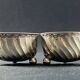 Pair of solid silver salt cellars with weevil hallmark