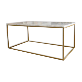 Table basse rectangulaire marbre blanc 100x50