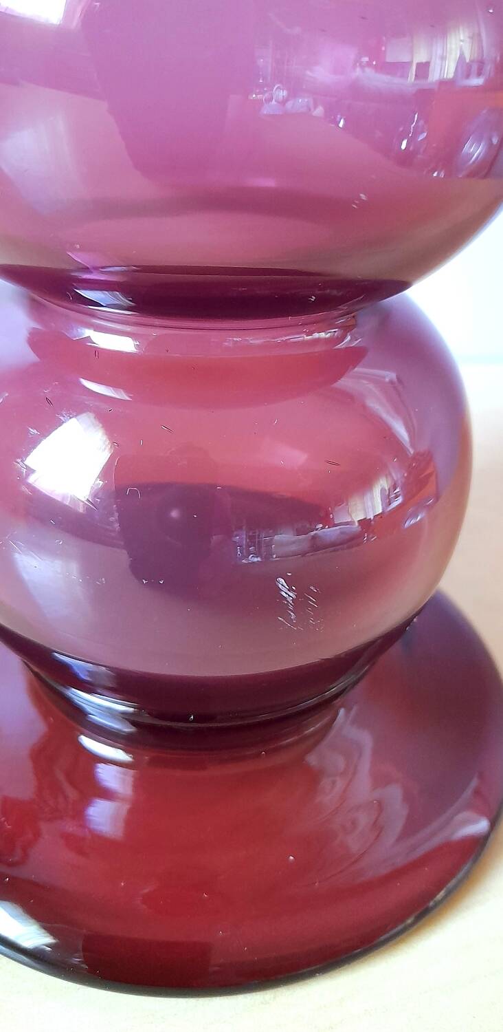 Bougeoir en verre contemporain