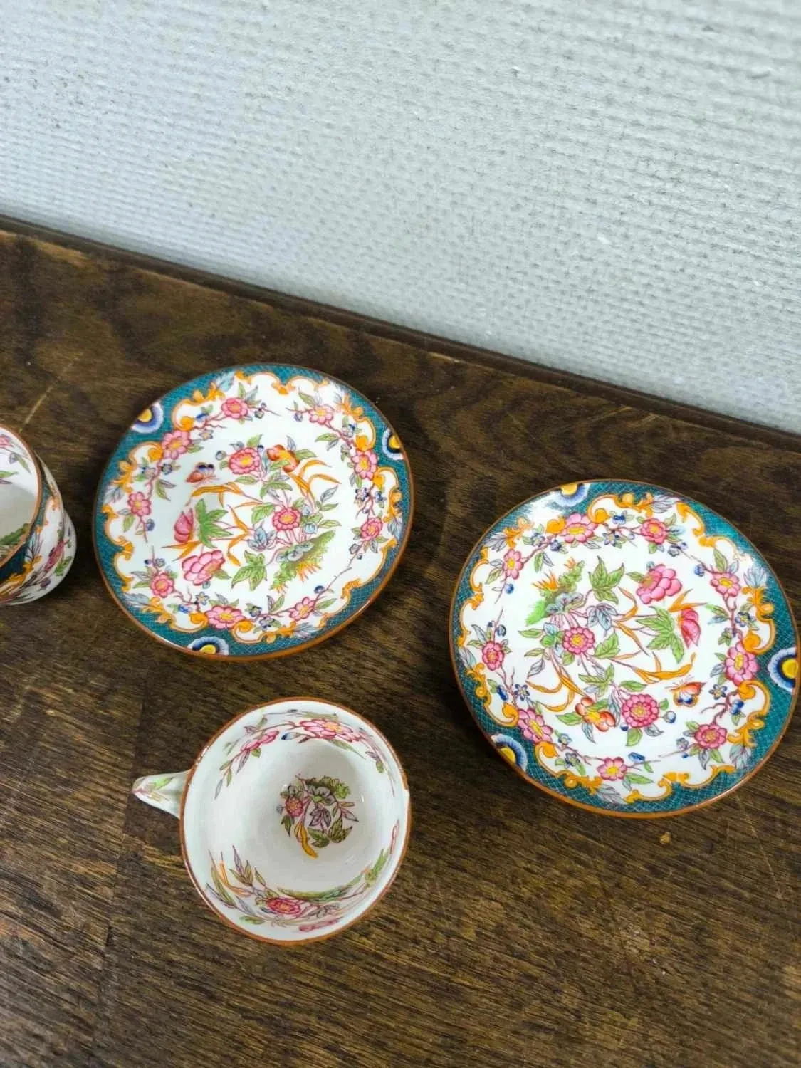 Set of 2 Sarreguemines Minton 215 cups