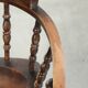 Wooden English antique pub/captain chair from the late 19th century