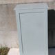 Chiffonnier gris 5 tiroirs en bois