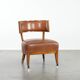 Vintage design armchair / cocktail chair made of sheepskin leather