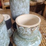 Set of 4 signed enameled vases