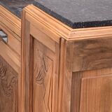 Parisian art deco buffet walnut brut massive 1920