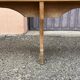 Pair of long benches in natural solid wood, French artisanal craftsmanship.