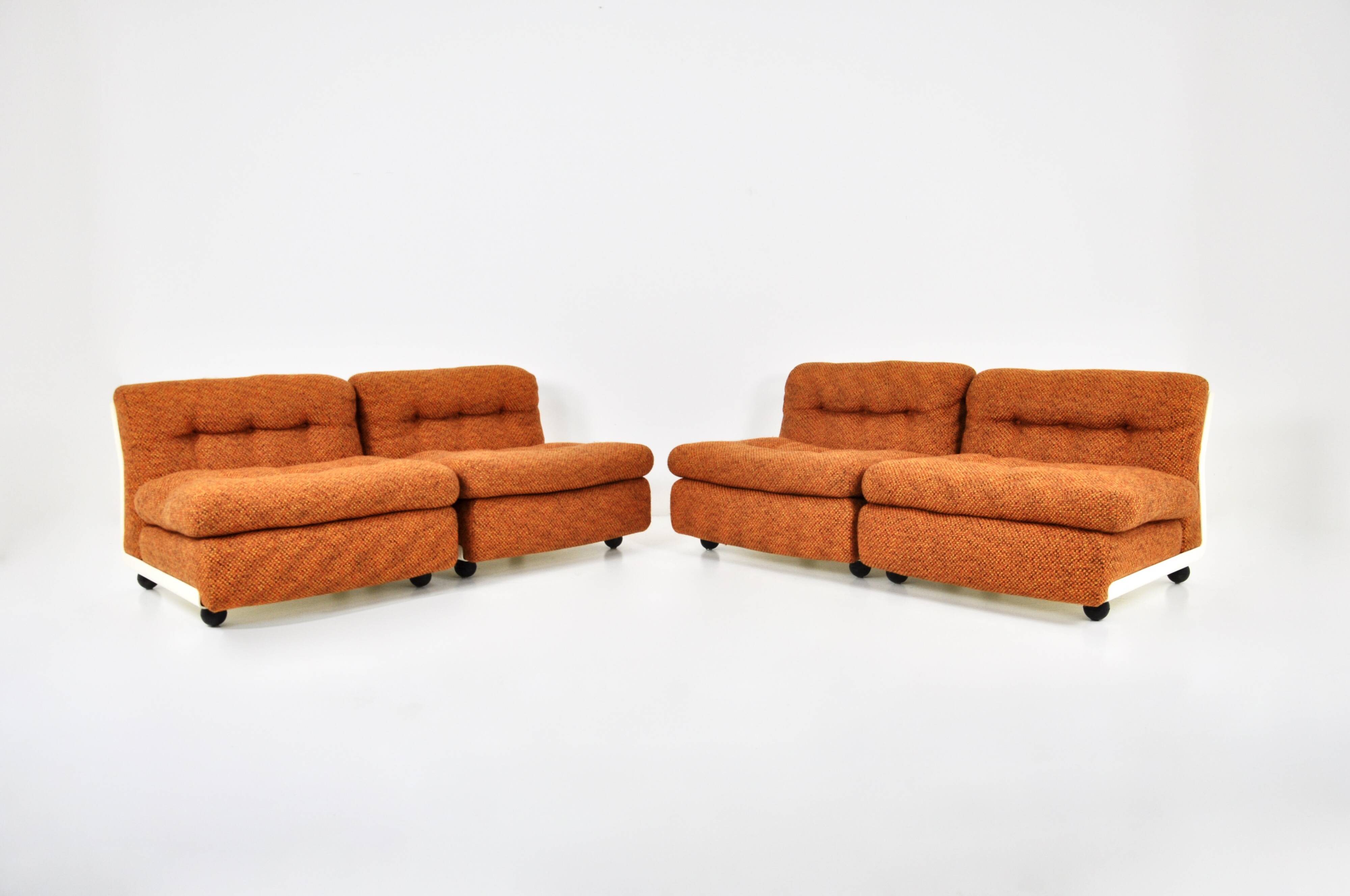 Amanta armchairs by Mario Bellini for C&B Italia, 1960, set of 4