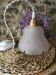 Suspension fleur Vintage en verre moulé rose