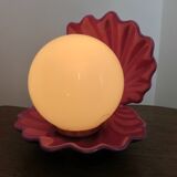 Purple ceramic shell lamp 1970