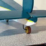 Avion en bois, jouet vintage, années 70