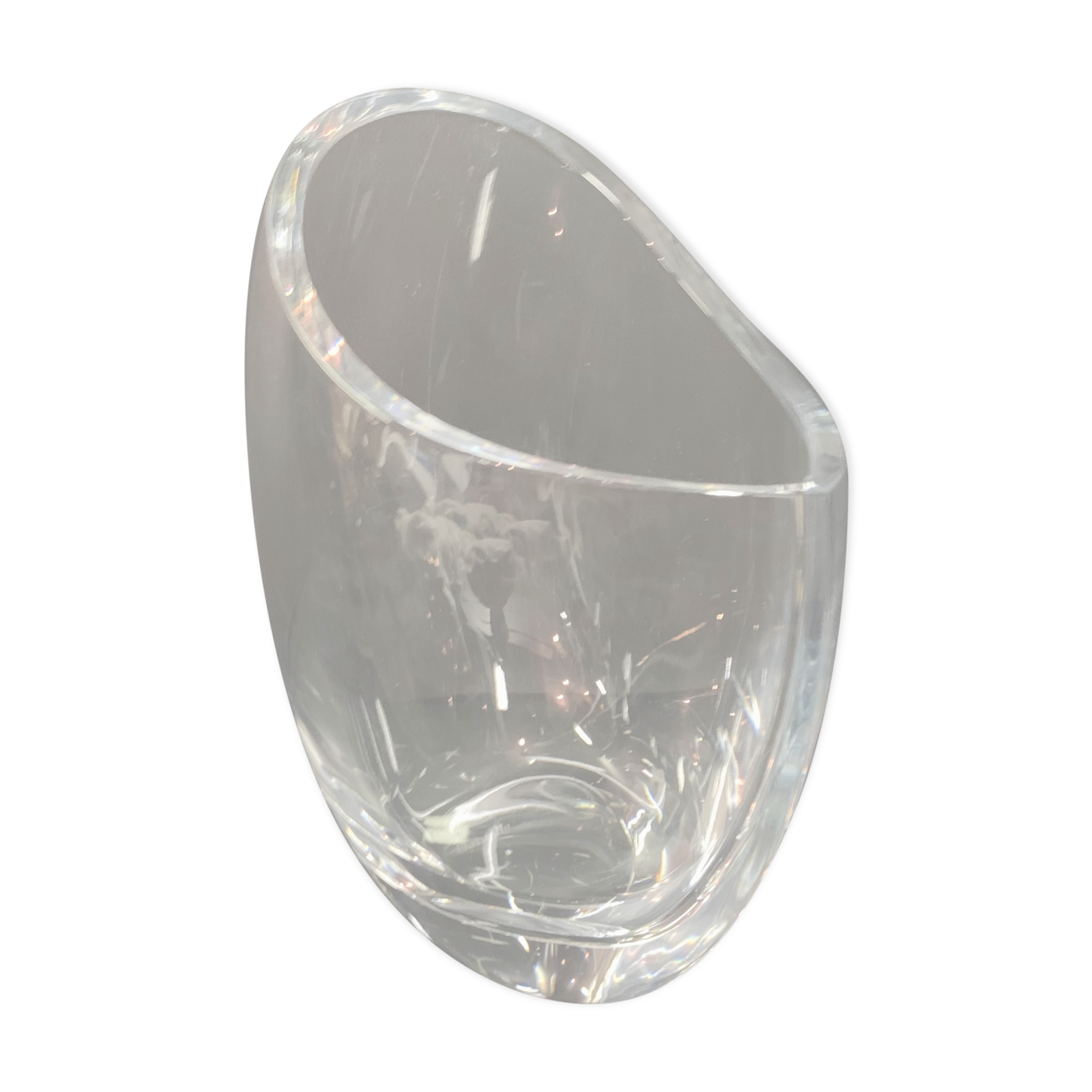 Christofle, asymmetrical glass vase