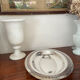 Art Deco silver metal dish