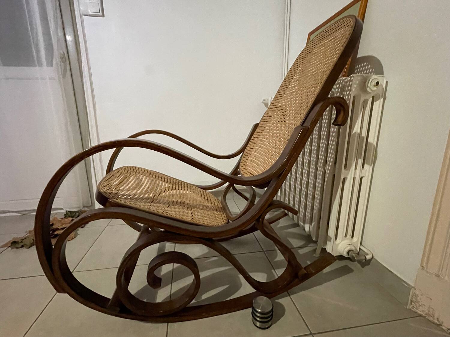 Caned rocking chair