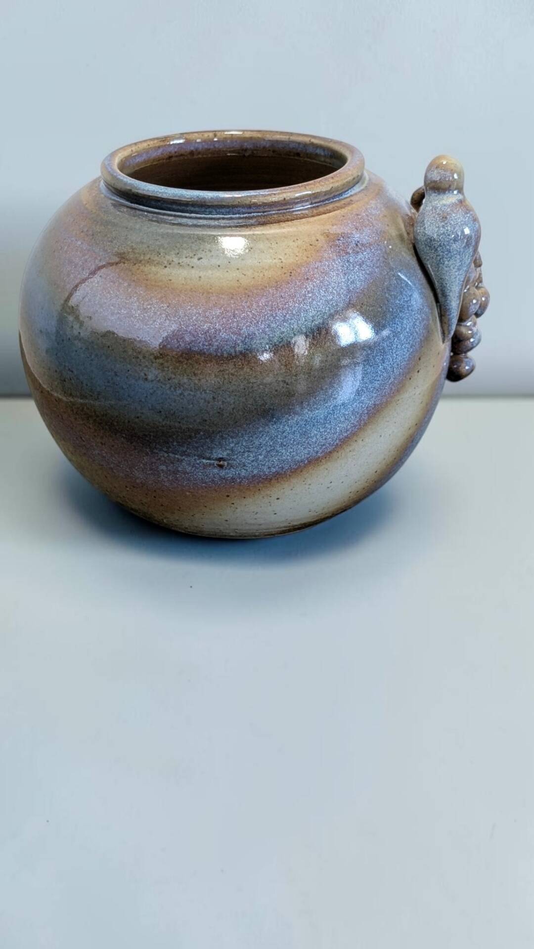 Stoneware vase signed JM – Jean-Marie Delahaye