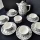 Porcelain coffee service Apilco for Geneviève Lethu