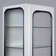 Vintage iron and glass medical cabinet, 1970s