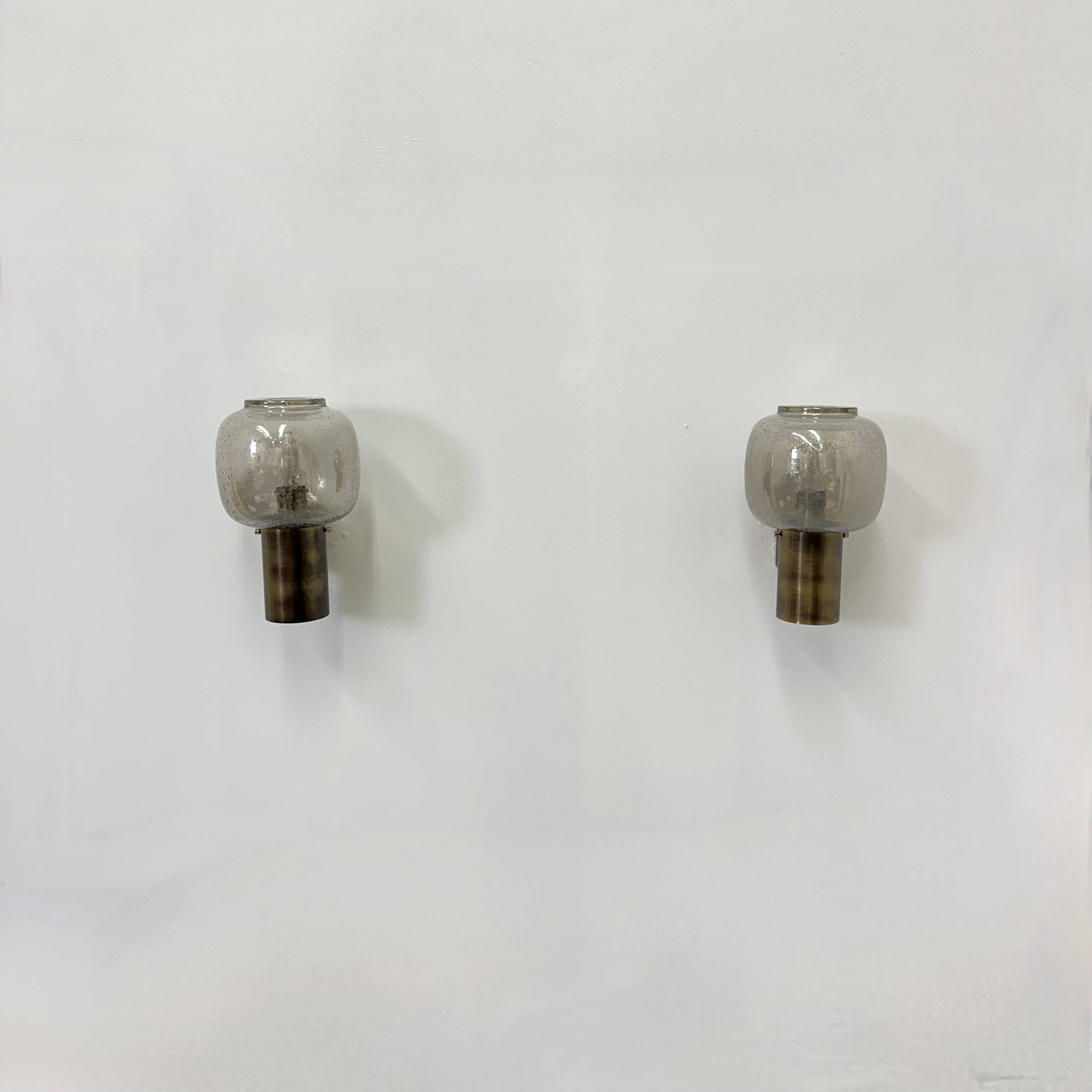 Limburg Glashutte wall lamps , 1970s