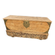 Large antique Asian travel chest made of mango wood.