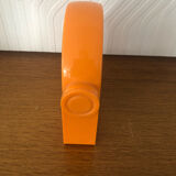 Orange plastic makeup mirror Vintage year 70