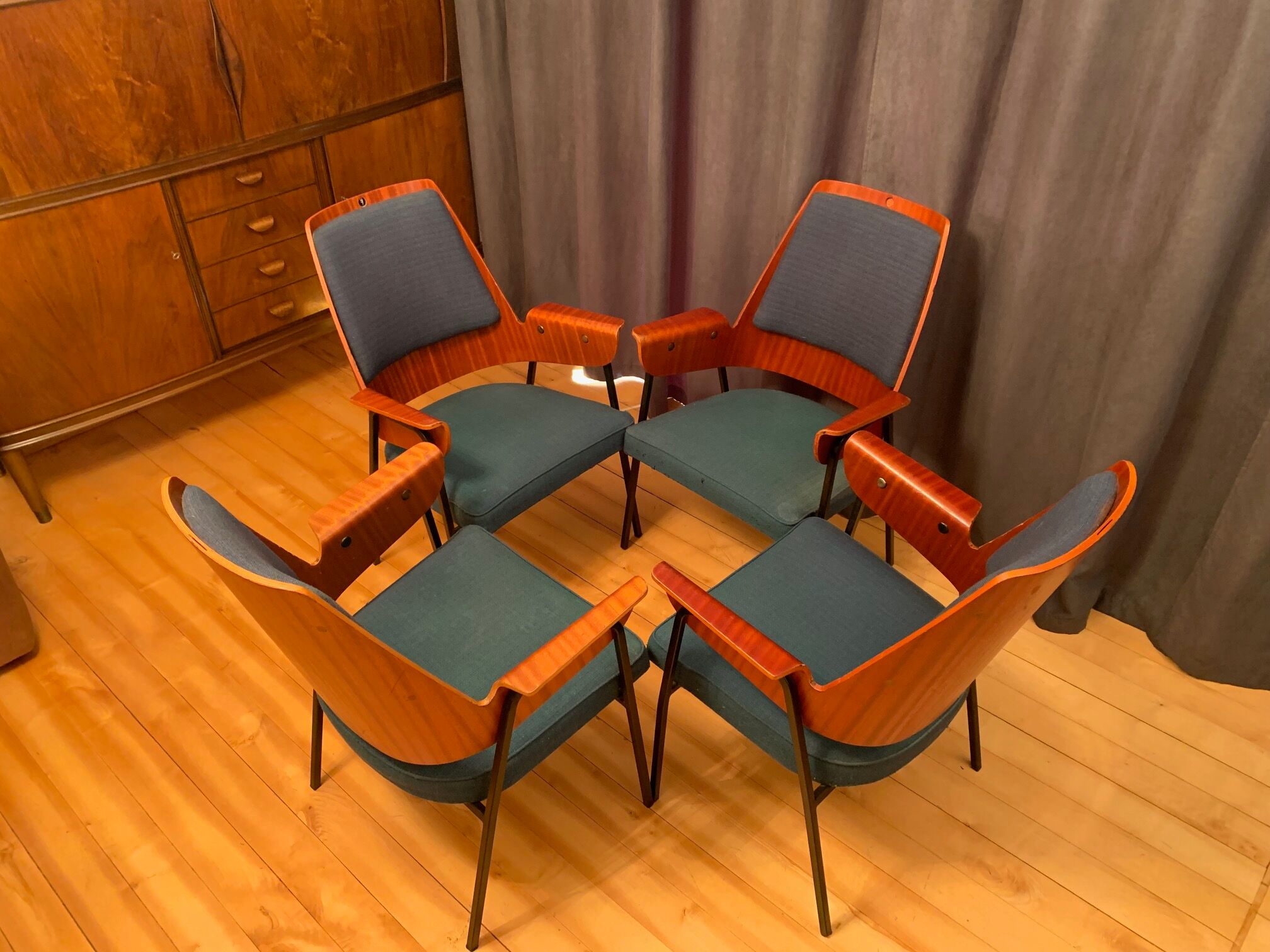 Set of four chairs, 1960s