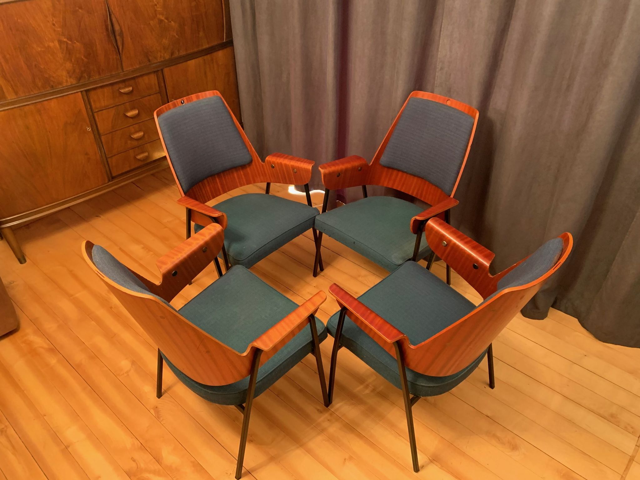 Set of four chairs, 1960s