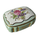 Porcelain jewelry box from Limoges Porteron vintage 60s perfect condition
