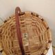 Vintage wooden basket for picking mushrooms