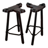 Tabourets vintage brutaliste