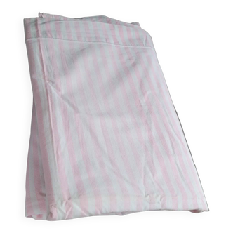 Antique sheet, piece of fabric, 260x170cm, pink and white stripes