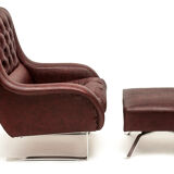 Pair of Varam armchairs with ottoman
