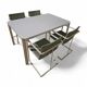 4 x Pierre Mazairac & Karel Boonzaaijer, Hennie de Jong int, grey fabric, white steel, 1970s